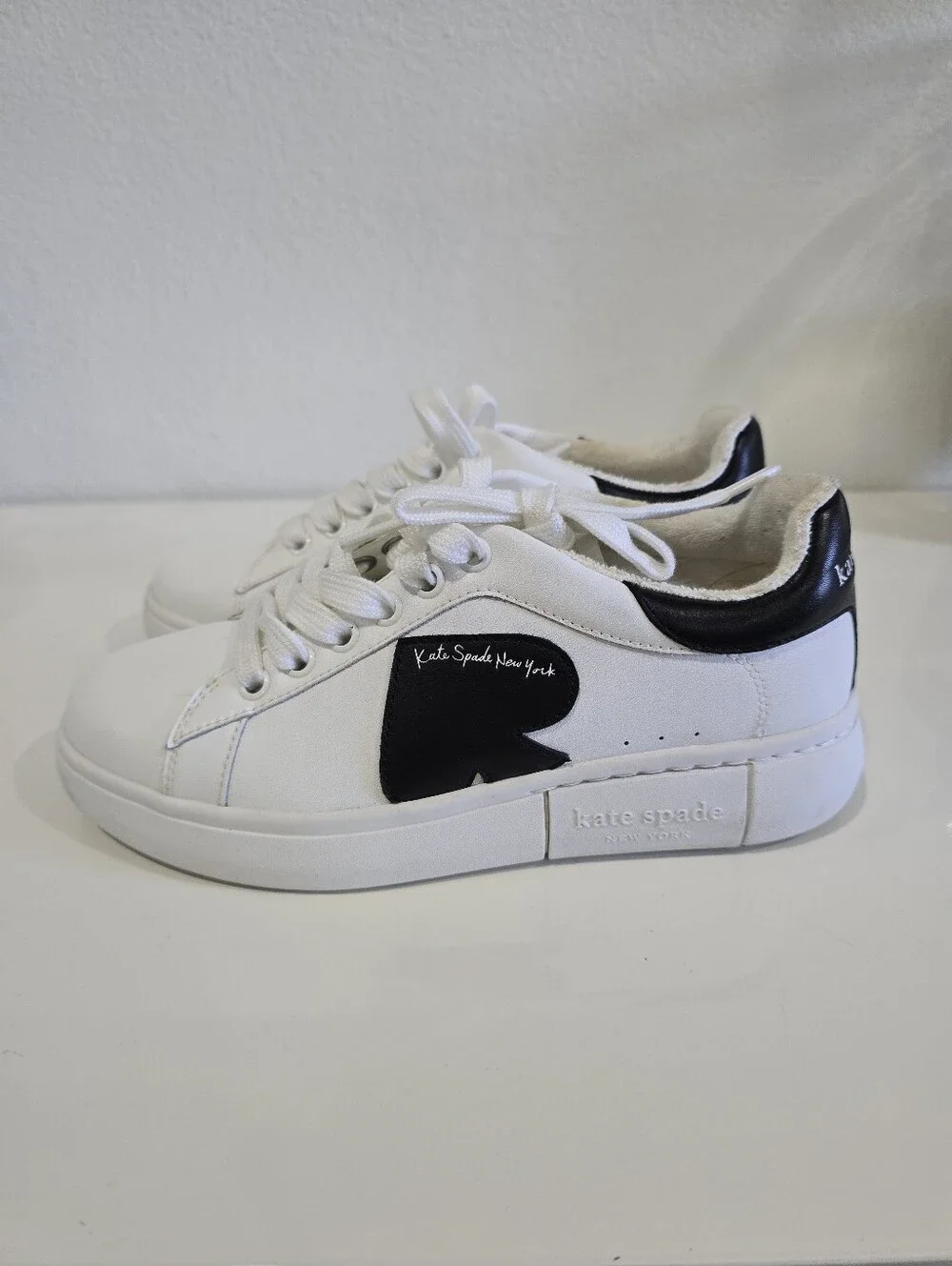 kate spade White Sneakers with Black Side Star